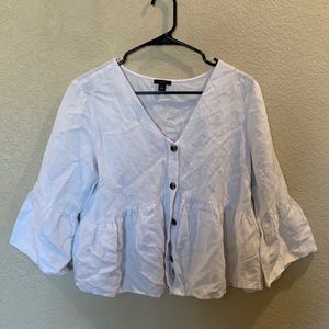 White Ann Taylor peplum top